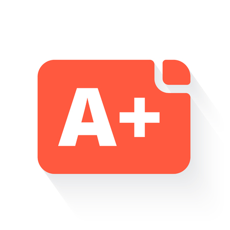 rating in orange with drop shadow on whiteのイラスト素材
