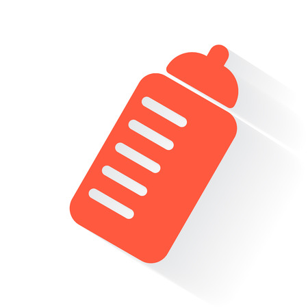 Orange Sport Drink symbol with drop shadow on white backgroundのイラスト素材