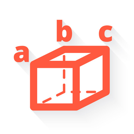 trigonometry in orange with drop shadow on whiteのイラスト素材