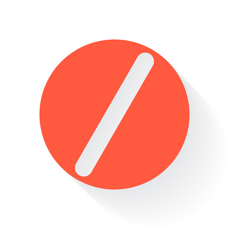 Orange Pill symbol with drop shadow on white backgroundのイラスト素材