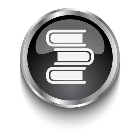 White Books symbol on black web buttonのイラスト素材