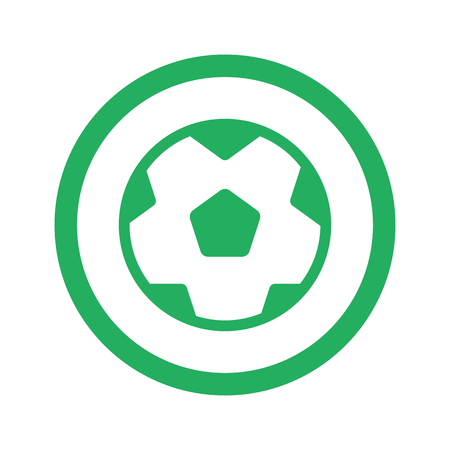 Flat green Soccer Ball icon and green circleのイラスト素材