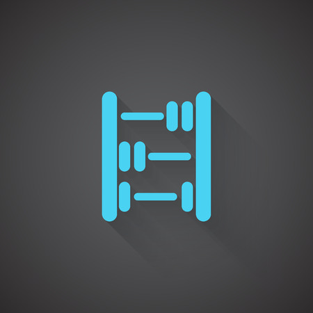 Flat Abacus web app icon on dark backgroundのイラスト素材