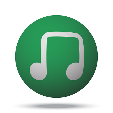 White Notes web icon on green sphere ballのイラスト素材