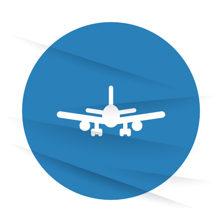 White Airplane icon label on wrinkled paperのイラスト素材