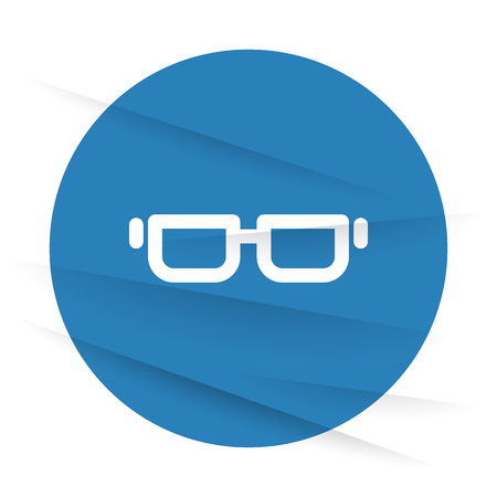 White Glasses icon label on wrinkled paperのイラスト素材