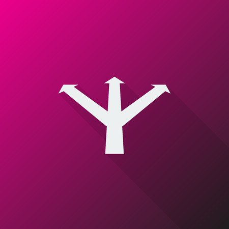 White Strategy icon on pink backgroundのイラスト素材
