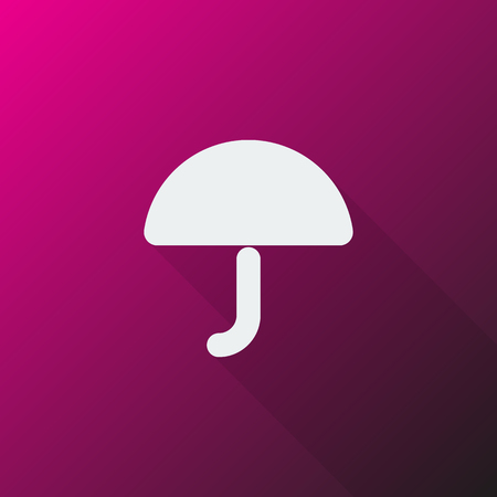 White Umbrella icon on pink backgroundのイラスト素材