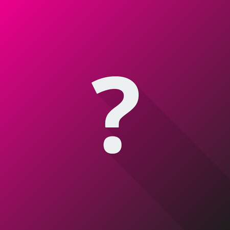White Question Mark icon on pink backgroundのイラスト素材