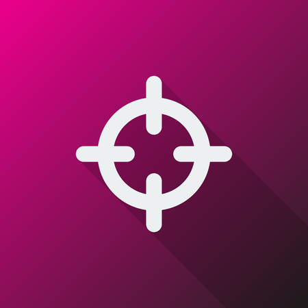 White Scope icon on pink backgroundのイラスト素材