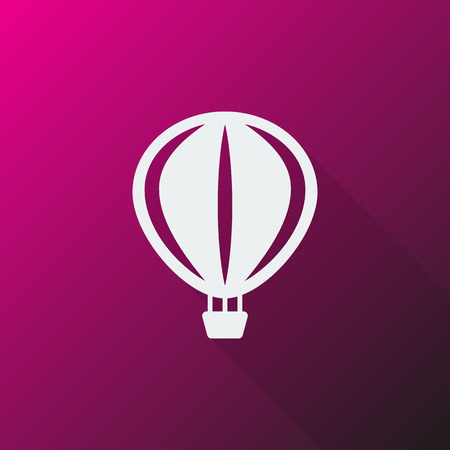 White Air Balloon icon on pink backgroundのイラスト素材