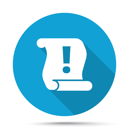 White Important Information icon on blue button isolated on whiteのイラスト素材