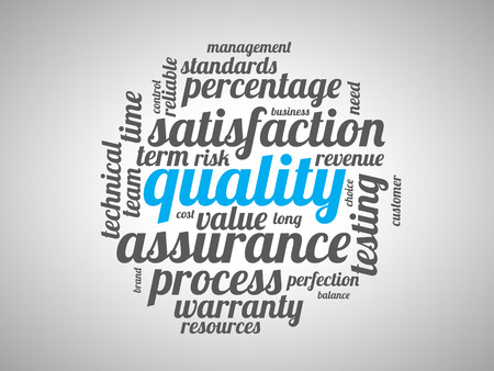 Quality wordcloud on white vignette backgroundのイラスト素材