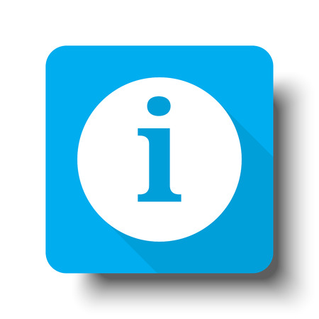 White Information icon on blue web buttonのイラスト素材