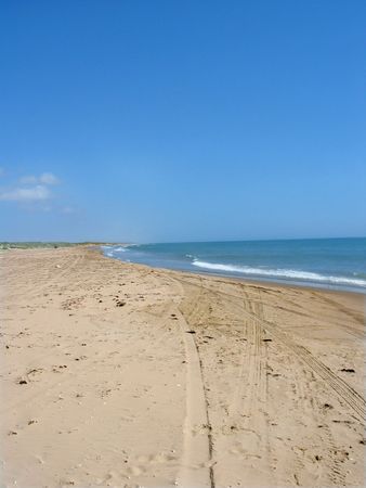 Large open beachの写真素材