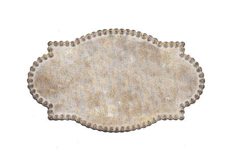 Vintage callling card isolated on whiteの写真素材