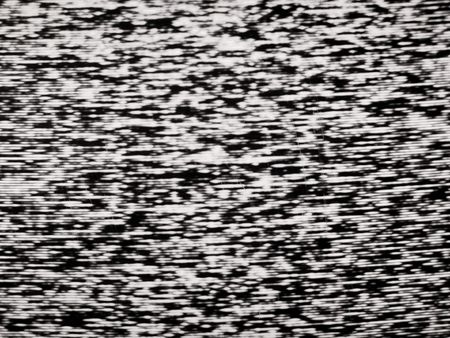 Noise on an old analog television setの写真素材