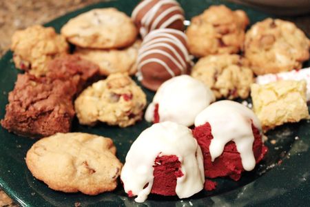 Holiday goodies on a plateの写真素材