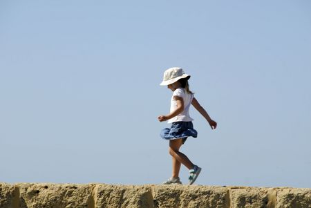 Girl playingの写真素材