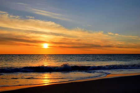 BEACH SUNSETの写真素材