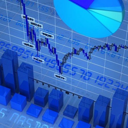 Background made of different types of charts の写真素材
