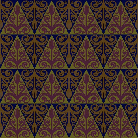 Floral pattern design - background texture, wallpaper, tapestry and many other decorations. Stock vector.のイラスト素材