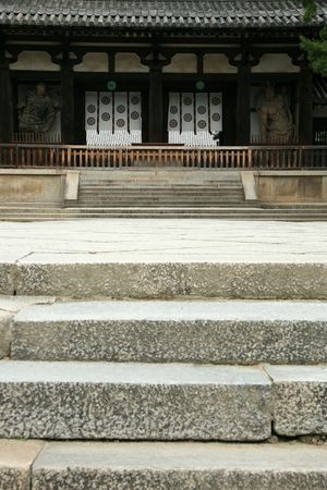 Stone Steps - Horyuji Temple, Japanのeditorial素材