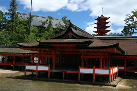 Itsukushima Shrine, Miyajima, Japanの写真素材