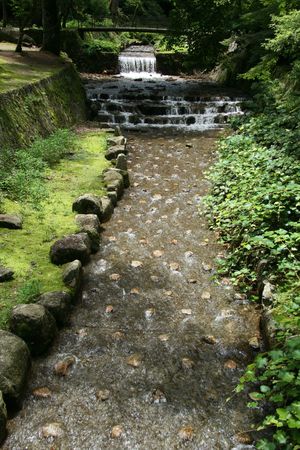 Waterfall - Mt Misen, Miyajima, Japanの写真素材