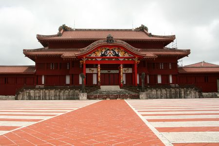 Shuri Castle, Naha , Okinawa, Japanのeditorial素材