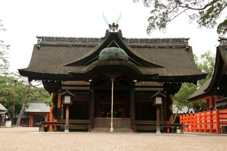 Sumiyoshi Taisha Shrine, Osaka, Japanの写真素材