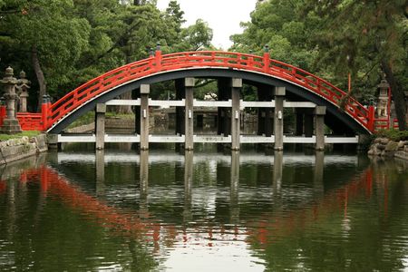 Bridge - Sumiyoshi Taisha Shrine, Osaka, Japanの写真素材