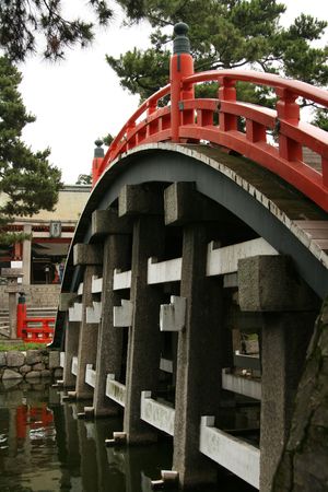 Bridge - Sumiyoshi Taisha Shrine, Osaka, Japanの写真素材