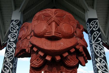 Maori Carving - Maori Culture in New Zealandの写真素材