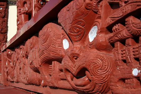 Maori Carving - Maori Culture in New Zealandの写真素材