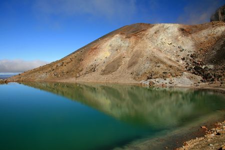 Emerald Green Lake - Tongariro National Park, New Zealandの写真素材