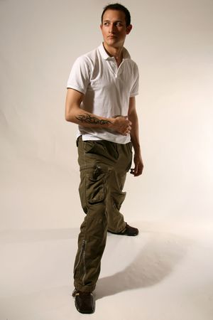 Good Looking Young Man in Studio Setting の写真素材