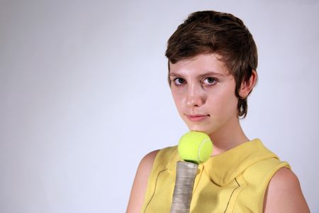 Tennis Player, Retro Style Girlの写真素材