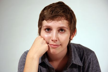 Isolated Pretty Young Woman / Girl