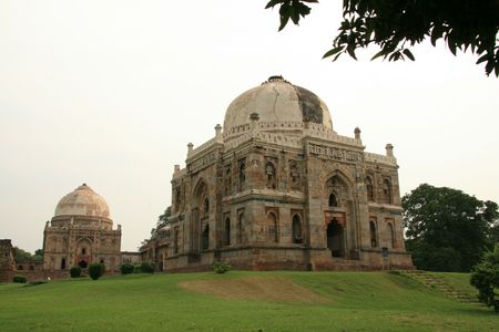 Ancient Architecture - Lodi Garden in Delhi city, Indiaの写真素材