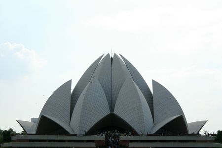 The famous Bahai Temple (Lotus Temple) in Delhi, Indiaのeditorial素材
