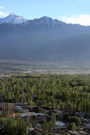 Leh in Ladakh - the far Norther part of Indiaの写真素材