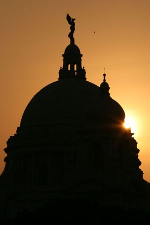 Victoria Memorial a famous landmark in the city of Calcutta / Kolkata, Indiaの写真素材