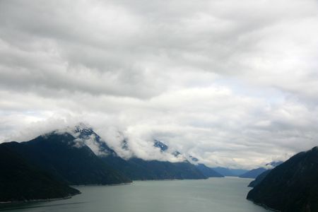 Helicopter Flight Over Mendenhall Glacier, Skagway, Alaska, USAの写真素材