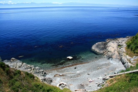 Coastline of Victoria on Vancouver Island, BC, Canadaの写真素材