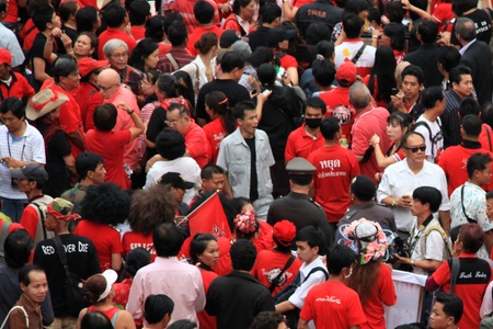 BANGKOK - NOV 19: Red Shirts Protest Demonstration - Bangkok, Thailand (19th November 2010)のeditorial素材