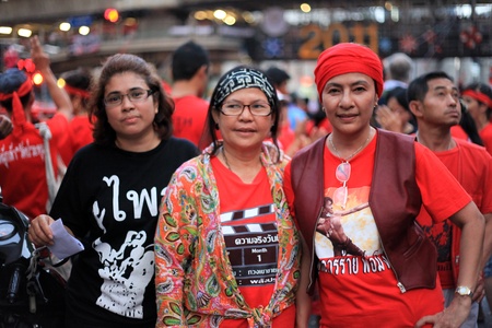 BANGKOK - NOV 19: Red Shirts Protest Demonstration - Bangkok, Thailand (19th November 2010)のeditorial素材