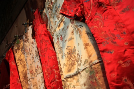 BANGKOK - JANUARY 23 : Chinese New Year 2012 - Traditional chinese dress for sale in Chinatown, Bangkok, Thailandのeditorial素材