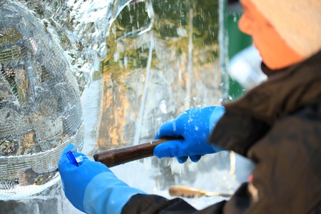 LONDON, UK - JANUARY 13 : International Ice Sculpting Festival 2012のeditorial素材