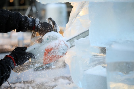 LONDON, UK - JANUARY 13 : International Ice Sculpting Festival 2012のeditorial素材